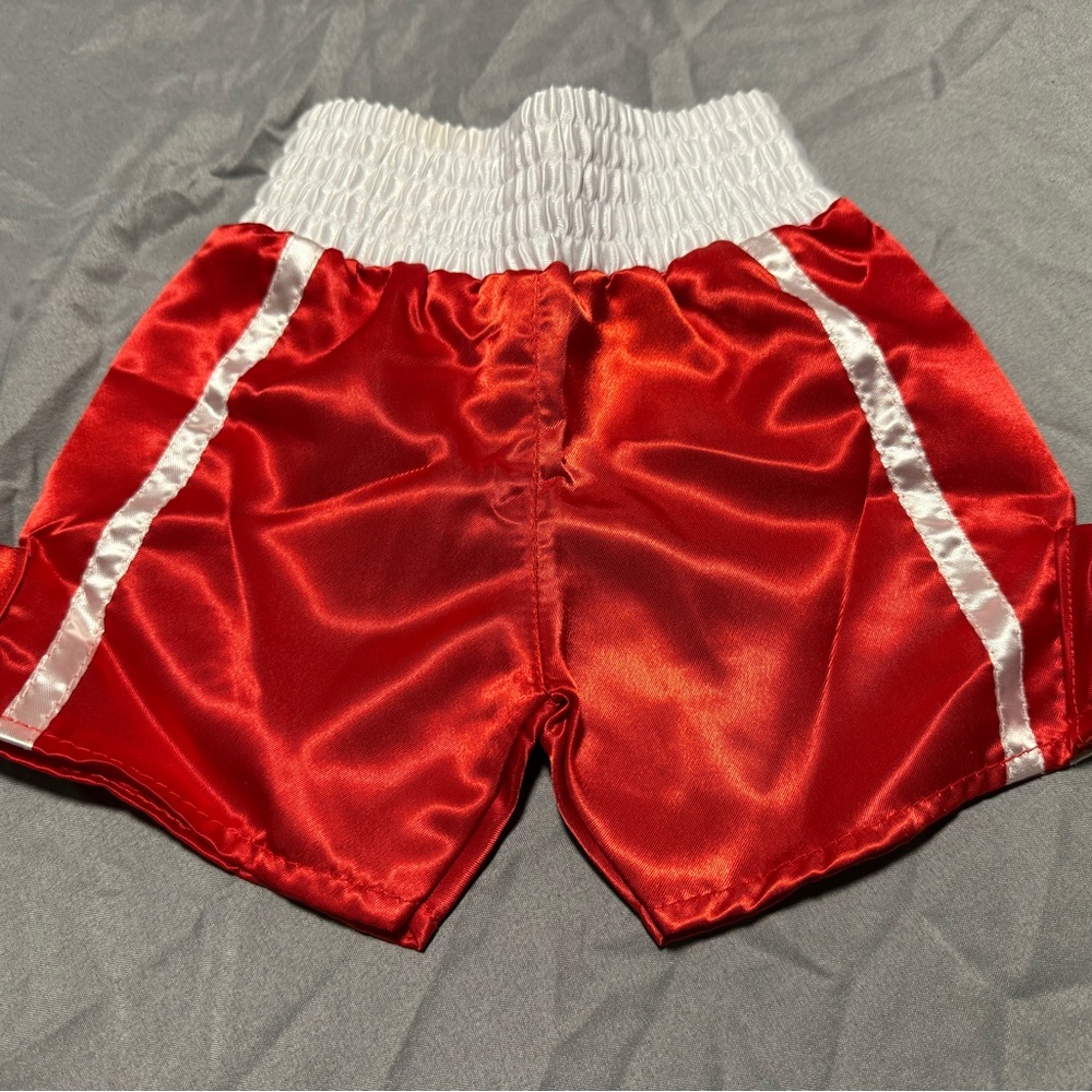 Kids Red Satin Boxing Shorts